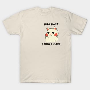 Fun Fact: I don't care Cat T-Shirt